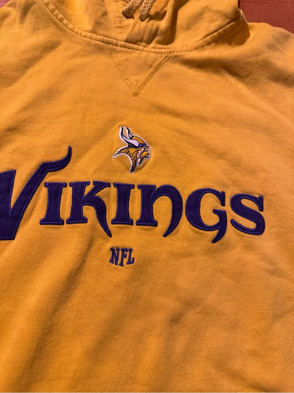 NFL Vikings Yellow Pullover Hoodie